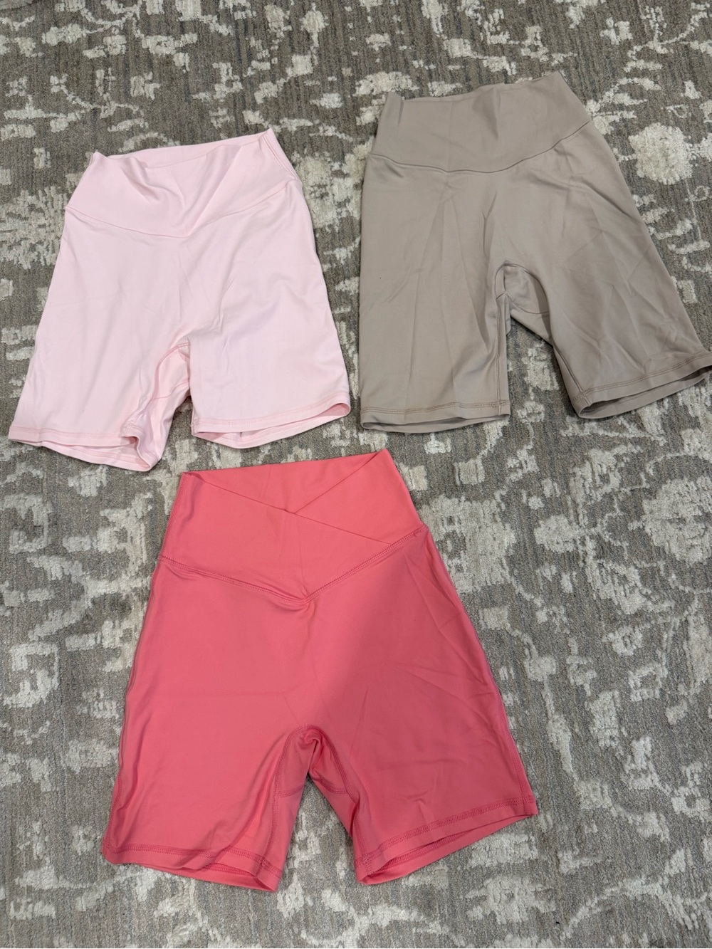 NWT bundle Women’s High-Waist Bike Shorts – Pink, Light Pink, Taupe 5” 6”